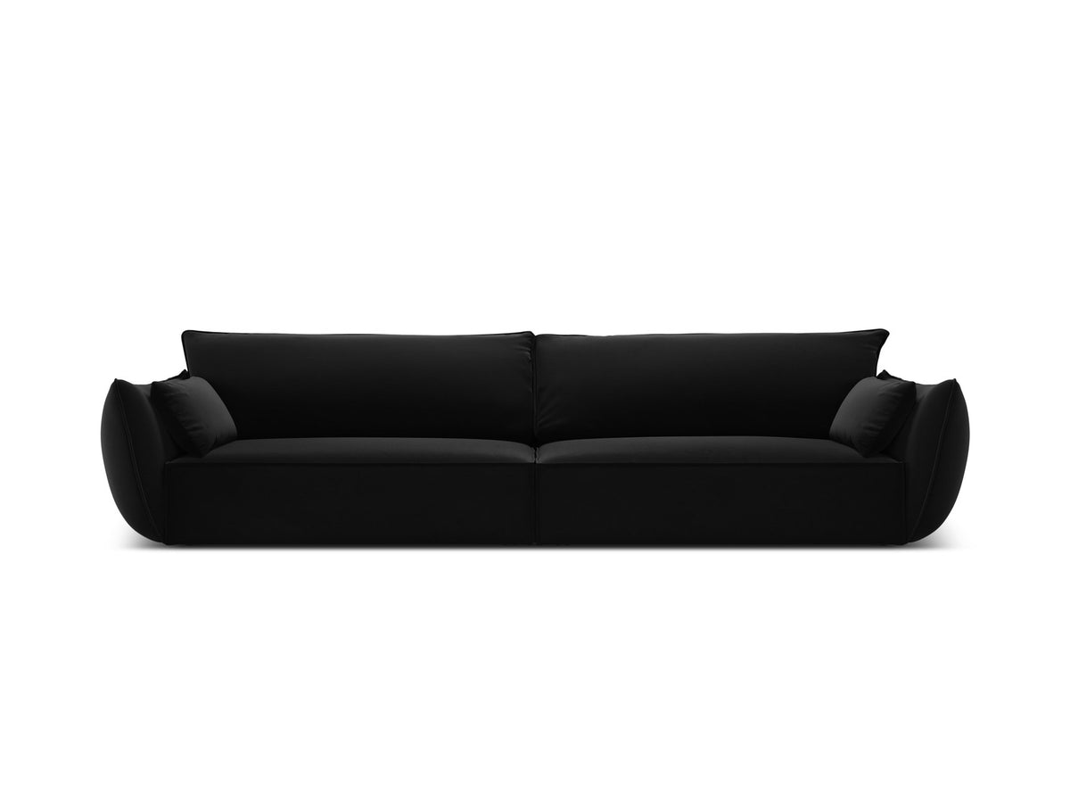 Kaelle Sofa 4 Sitzer in Black-Bluvel präsentiert im Onlineshop von KAQTU Design AG. 4er Sofa ist von Micadoni