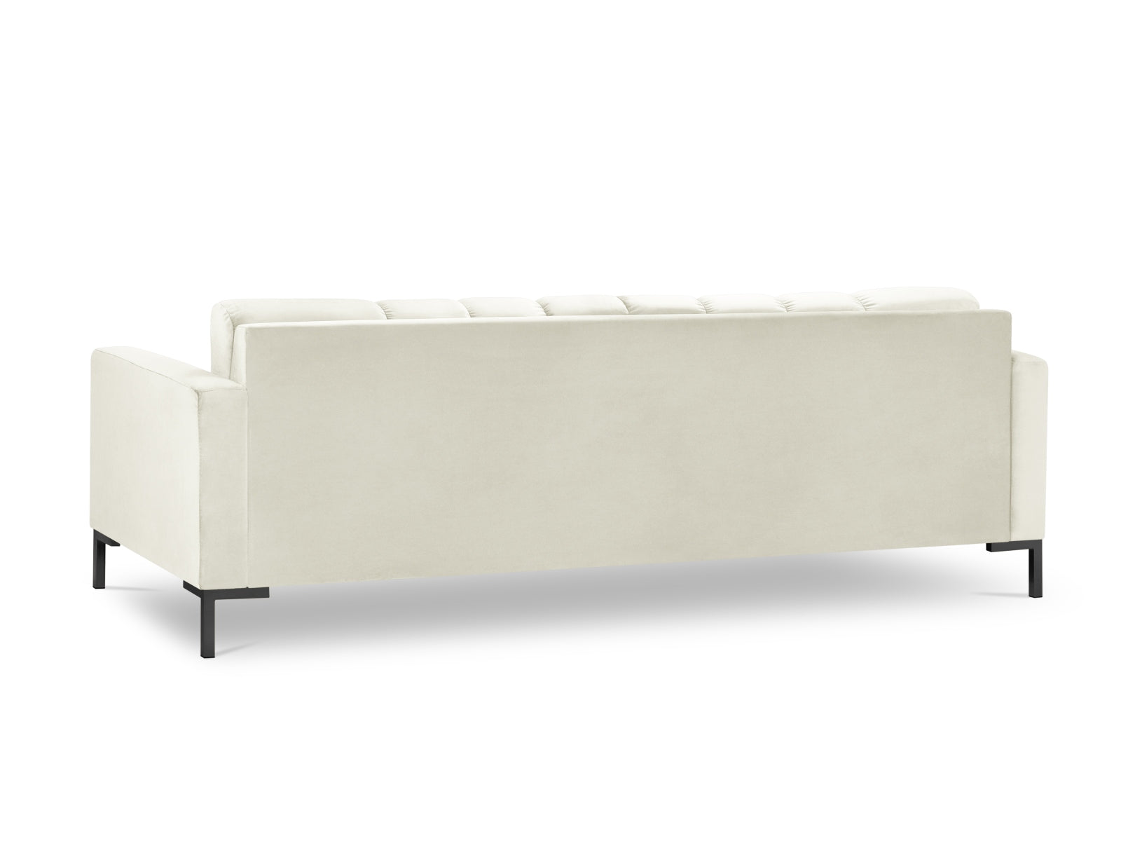 Mamaia Velour Sofa 4 Sitzer in Light Beige/Schwarz präsentiert im Onlineshop von KAQTU Design AG. 4er Sofa ist von Micadoni