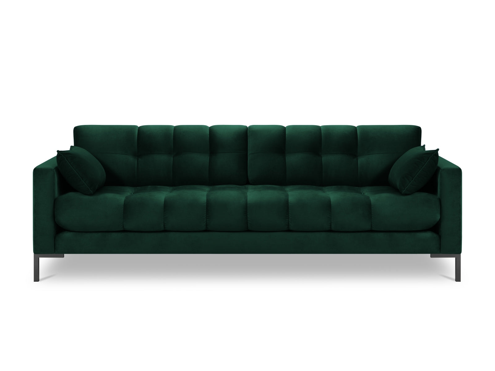 Mamaia Velour Sofa 4 Sitzer in Bottle Green/Schwarz präsentiert im Onlineshop von KAQTU Design AG. 4er Sofa ist von Micadoni