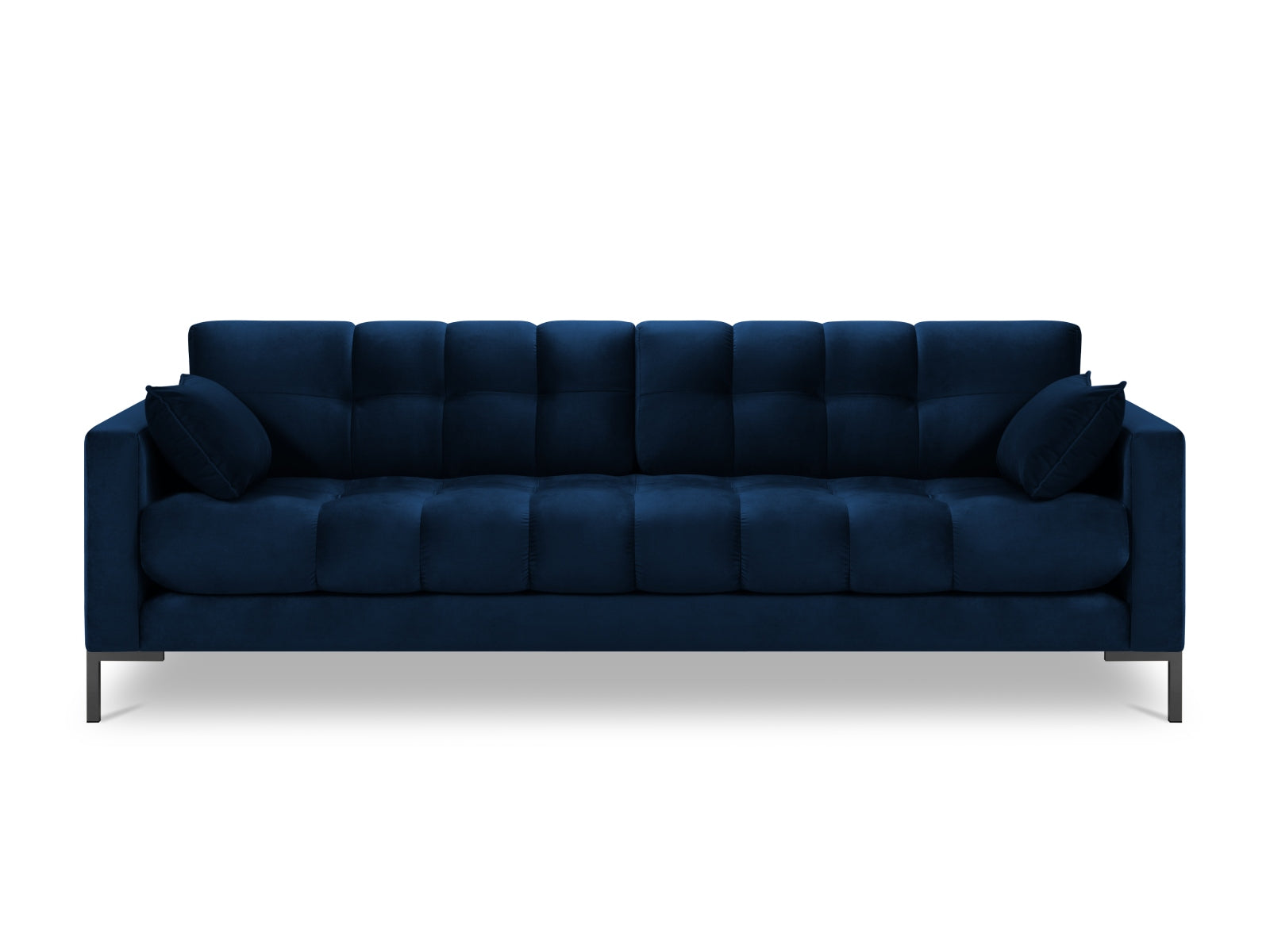 Mamaia Velour Sofa 4 Sitzer in Royal Blue/Schwarz präsentiert im Onlineshop von KAQTU Design AG. 4er Sofa ist von Micadoni