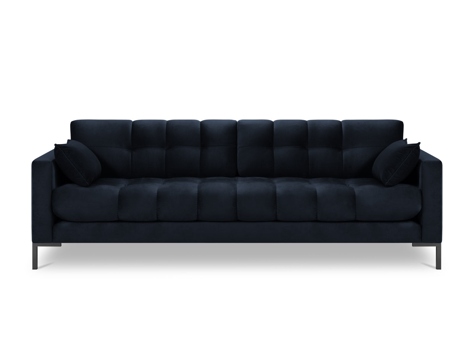 Mamaia Velour Sofa 4 Sitzer in Dark Blue/Schwarz präsentiert im Onlineshop von KAQTU Design AG. 4er Sofa ist von Micadoni
