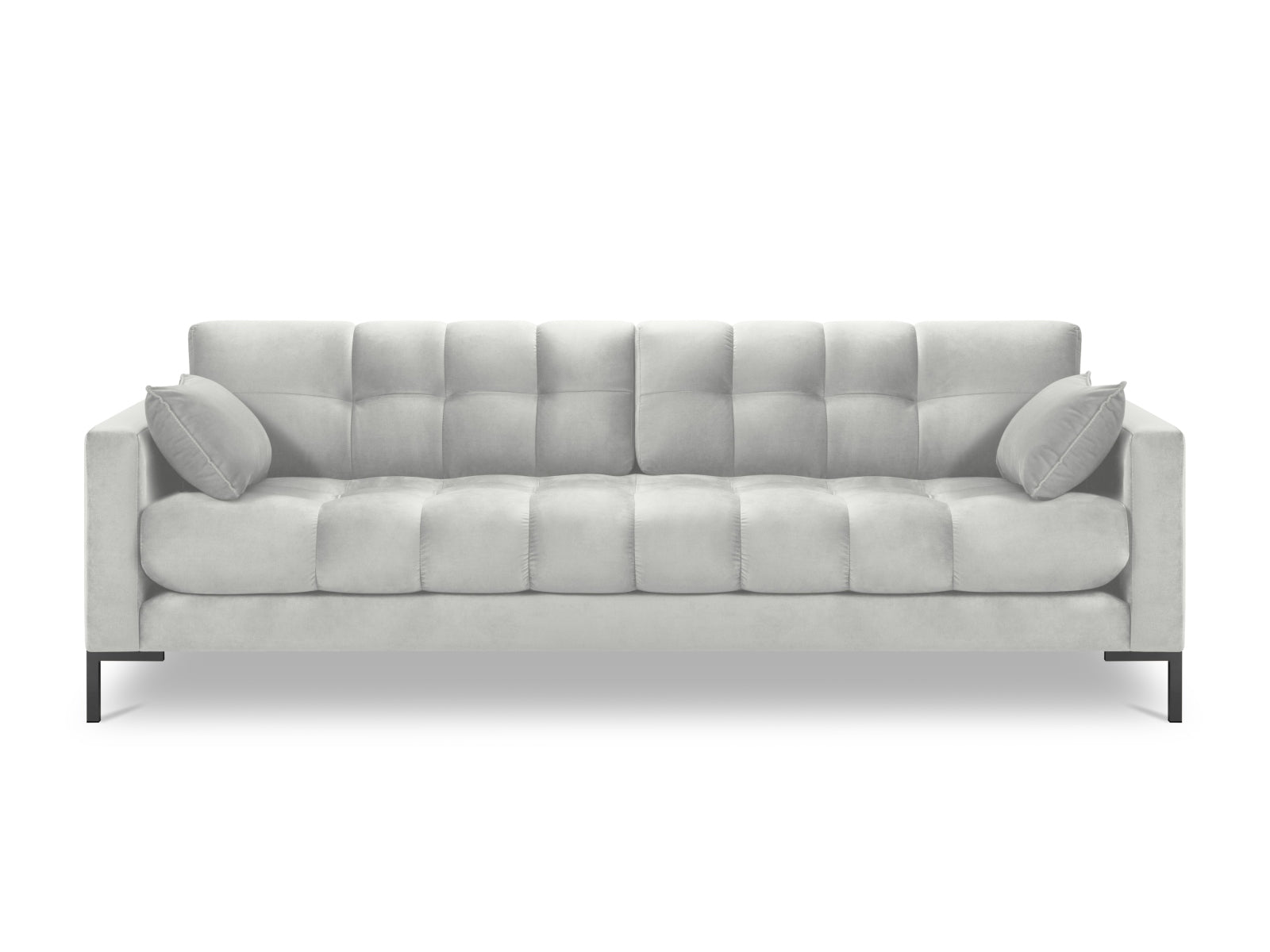 Mamaia Velour Sofa 4 Sitzer in Silver/Schwarz präsentiert im Onlineshop von KAQTU Design AG. 4er Sofa ist von Micadoni