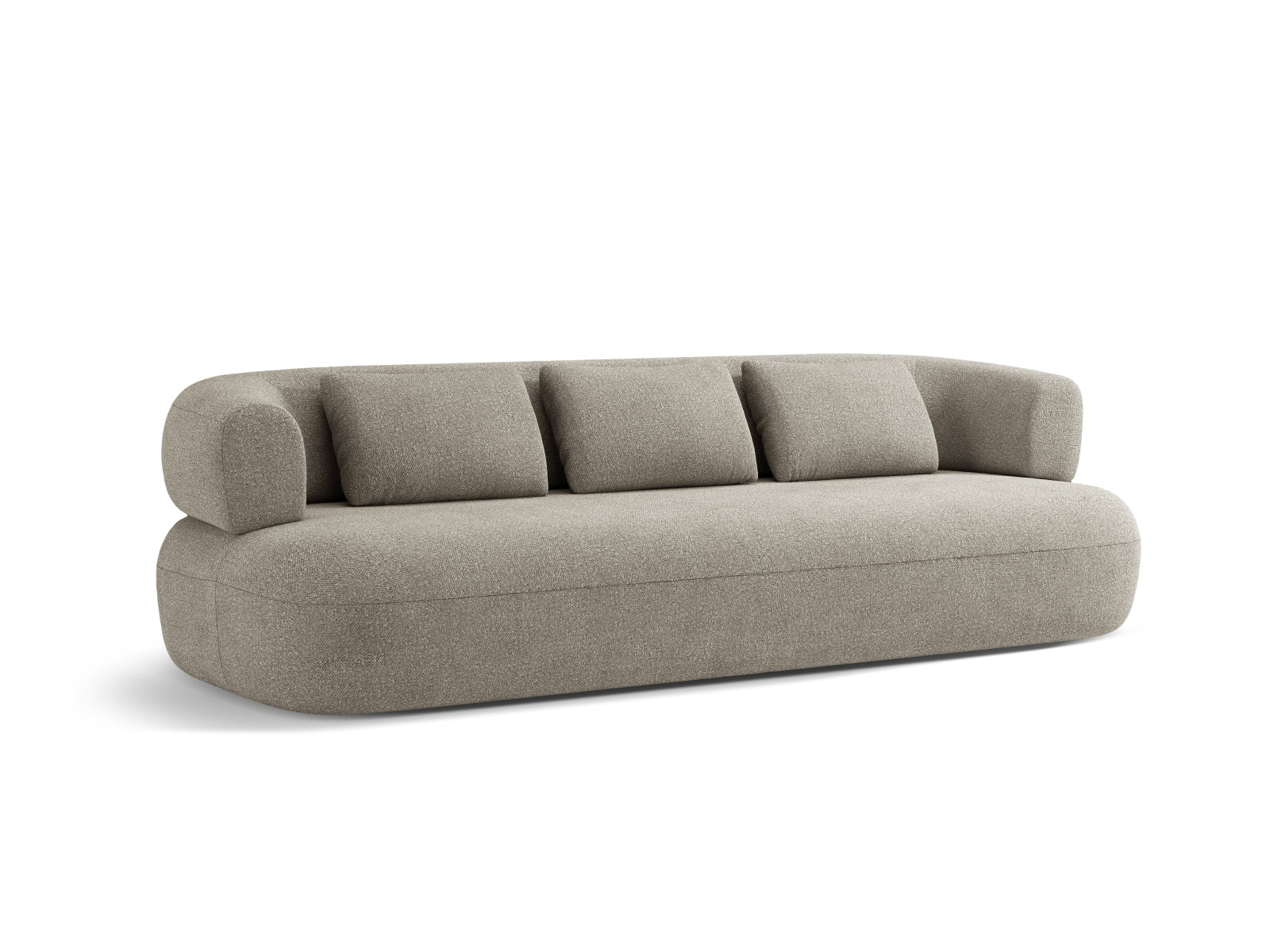 Jenny Boucle Sofa 4 Sitzer in Light Grey präsentiert im Onlineshop von KAQTU Design AG. 3er Sofa ist von Micadoni