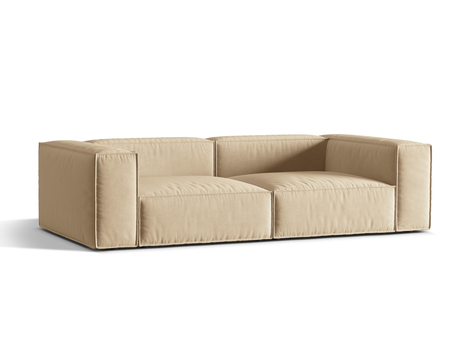 Nuria Velour Sofa 4 Sitzer in Nude präsentiert im Onlineshop von KAQTU Design AG. 4er Sofa ist von Micadoni