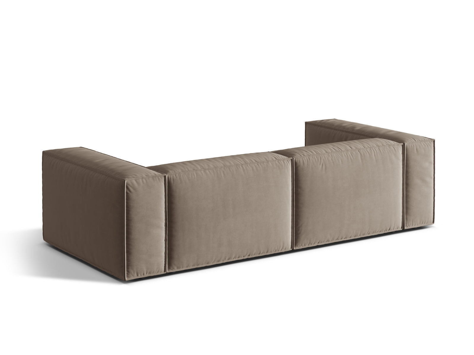 Nuria Velour Sofa 4 Sitzer in Warm grey präsentiert im Onlineshop von KAQTU Design AG. 4er Sofa ist von Micadoni