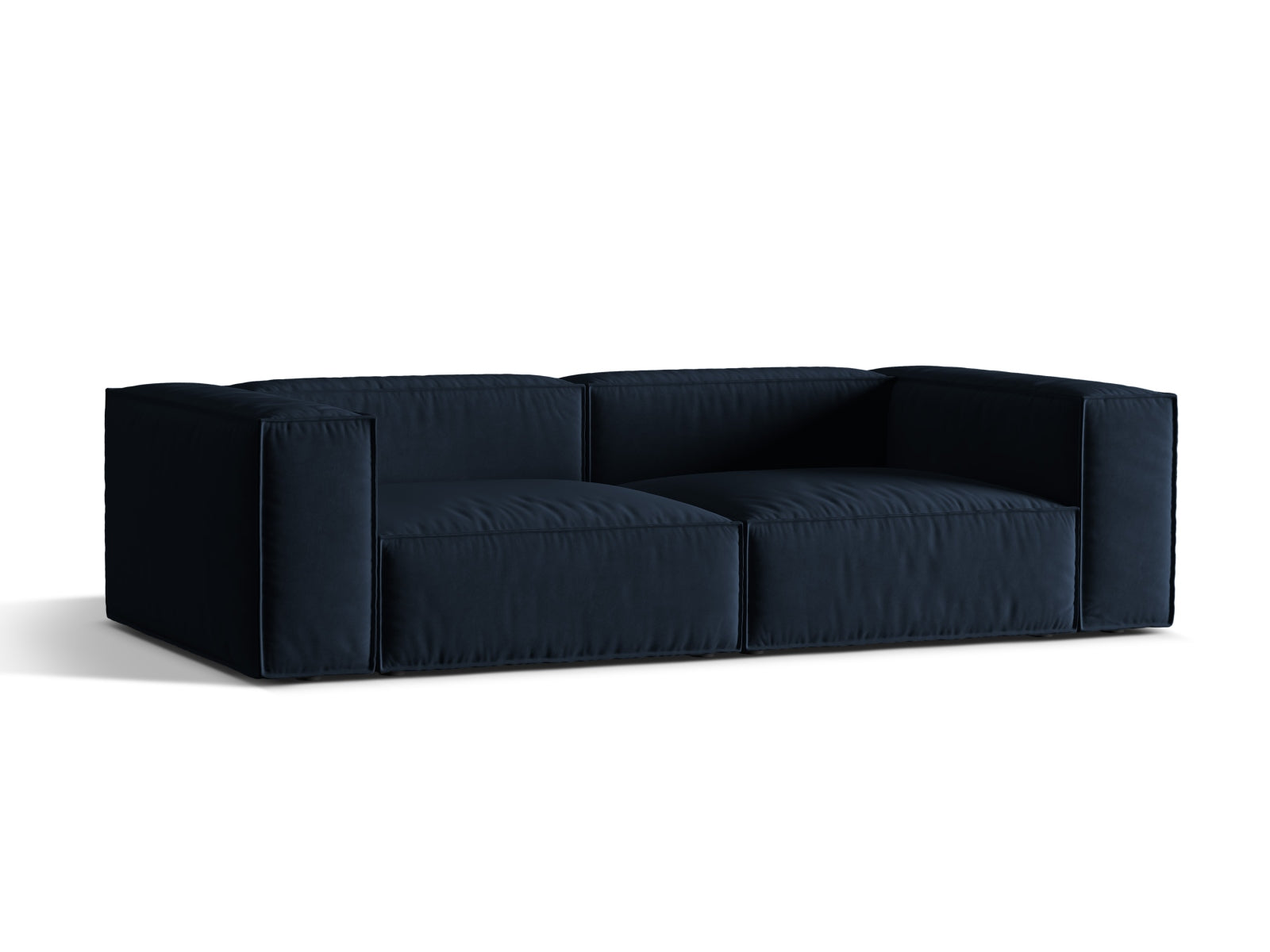 Nuria Velour Sofa 4 Sitzer in Dark Blue präsentiert im Onlineshop von KAQTU Design AG. 4er Sofa ist von Micadoni