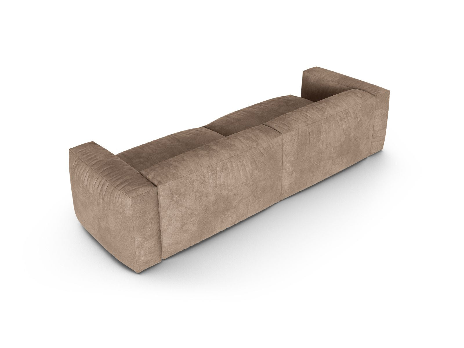 Elegantes 4-Sitzer Sofa Martina in Dunkelbeige, ideal für gesellige Abende und modernes Wohndesign.