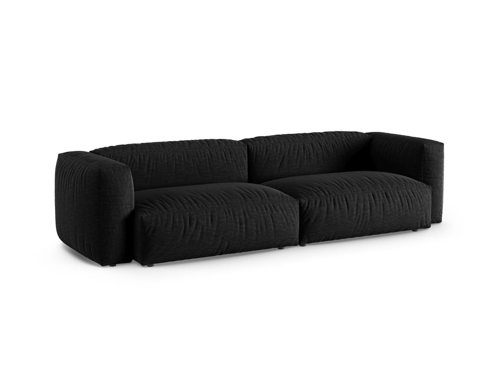 Elegantes 4-Sitzer Modular Sofa XL Martina in stilvollem Schwarz, ideal für moderne Wohnräume, erhältlich bei KAQTU Design AG.