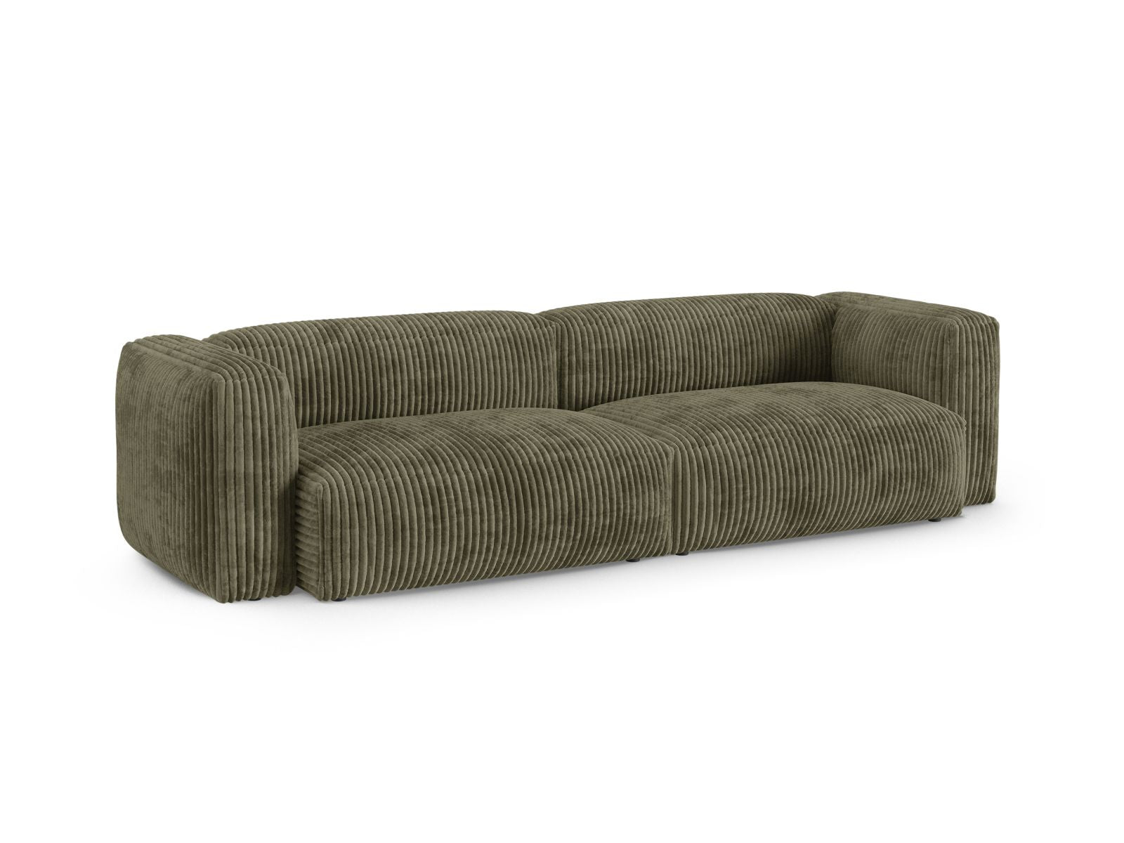 Elegantes 4-Sitzer Sofa XL Martina in Moosgrün, ideal für stilvolle Wohnräume, erhältlich bei KAQTU Design AG.