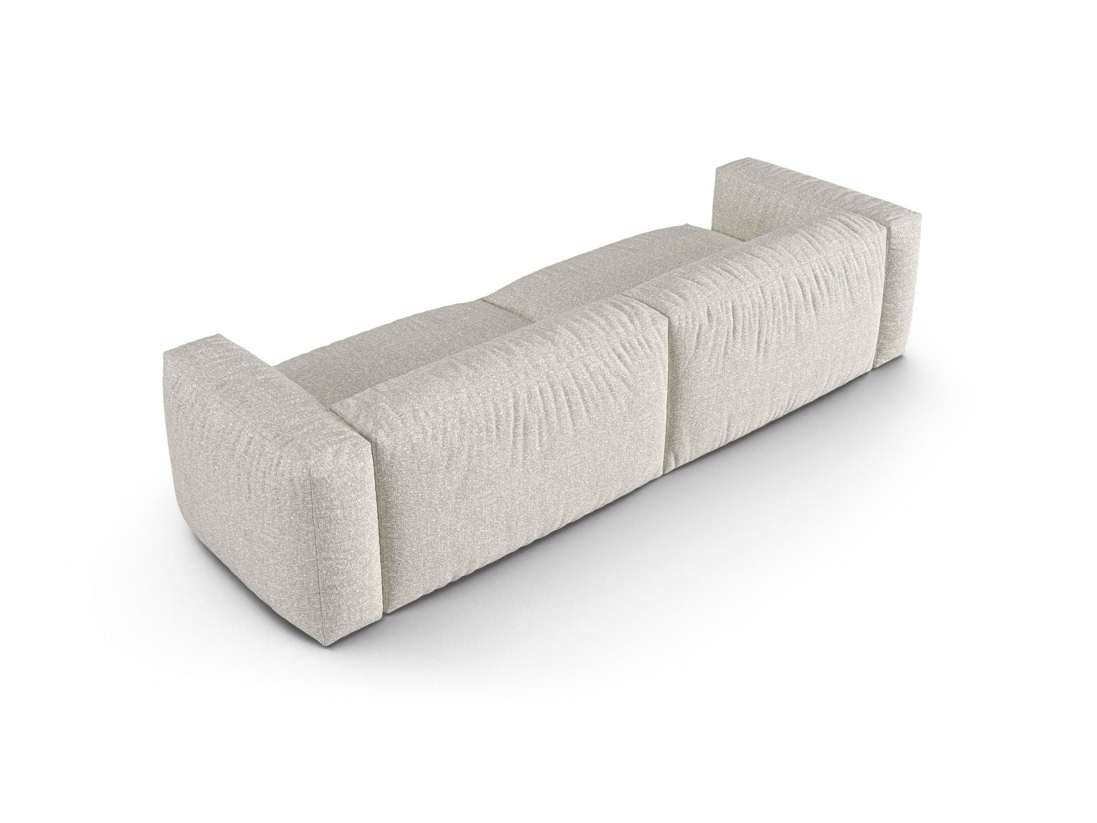 Elegantes 4-Sitzer Sofa Martina in modernem Grau-Beige-Melange, ideal für gemütliche Abende und stilvolle Einrichtung.