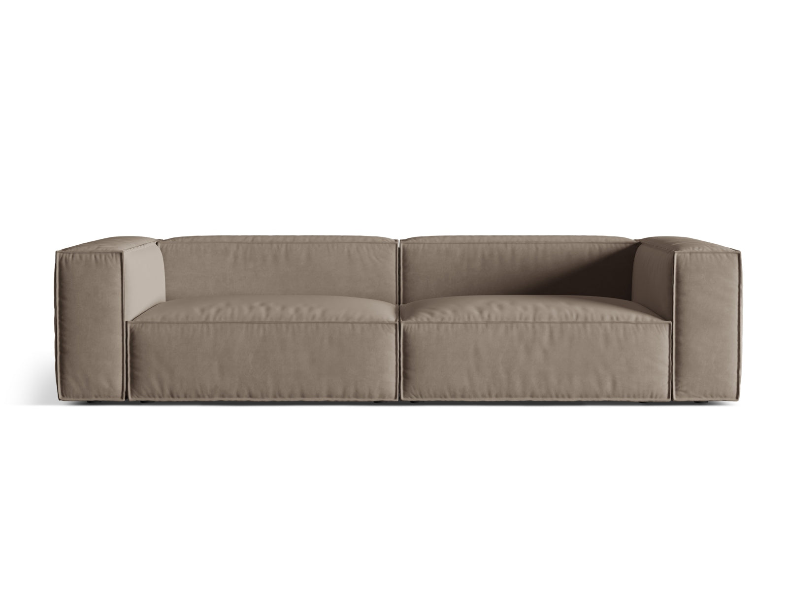 Nuria Velour Sofa 5 Sitzer in Warm grey-Paris präsentiert im Onlineshop von KAQTU Design AG. 5er Sofa ist von Micadoni