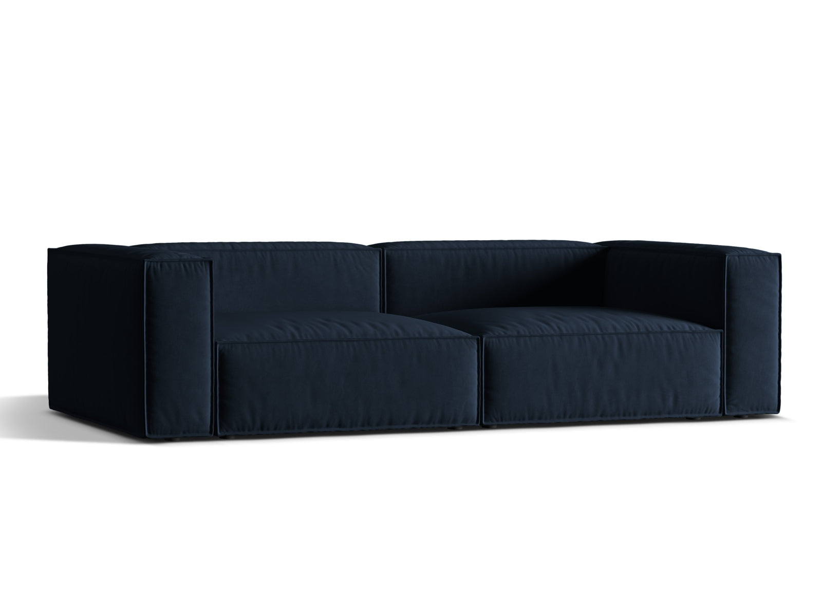 Nuria Velour Sofa 5 Sitzer in Dark Blue präsentiert im Onlineshop von KAQTU Design AG. 5er Sofa ist von Micadoni