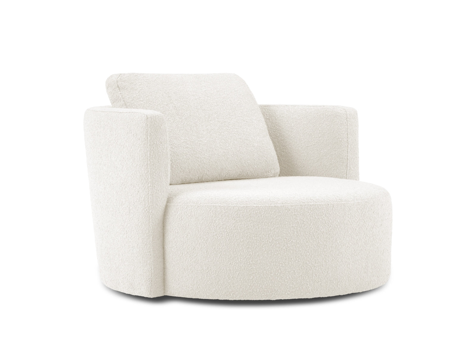 Bliss Swivel Boucle Armchair 1 Sitzer in White präsentiert im Onlineshop von KAQTU Design AG. Sessel ist von Micadoni