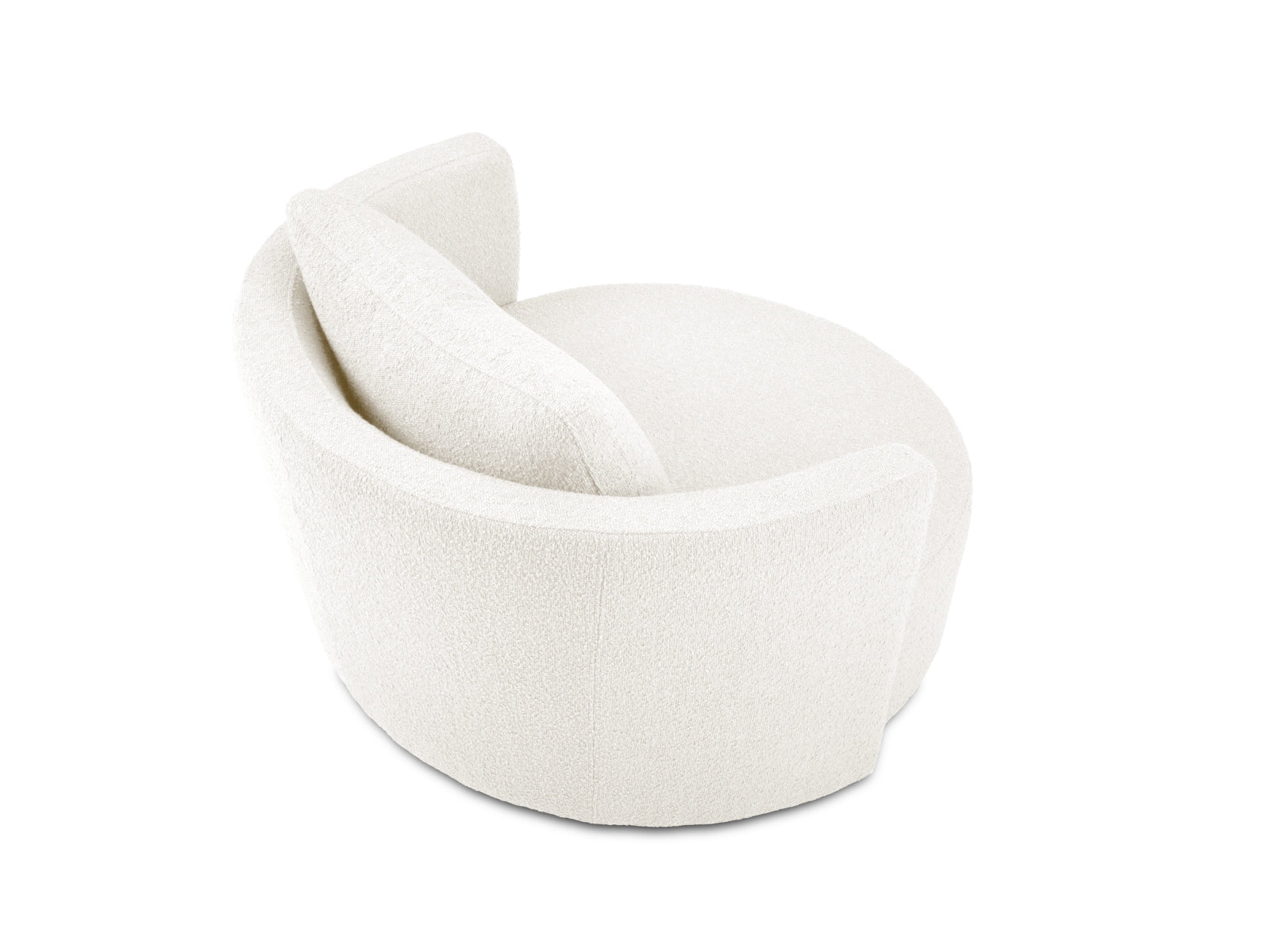 Bliss Swivel Boucle Armchair 1 Sitzer in White präsentiert im Onlineshop von KAQTU Design AG. Sessel ist von Micadoni