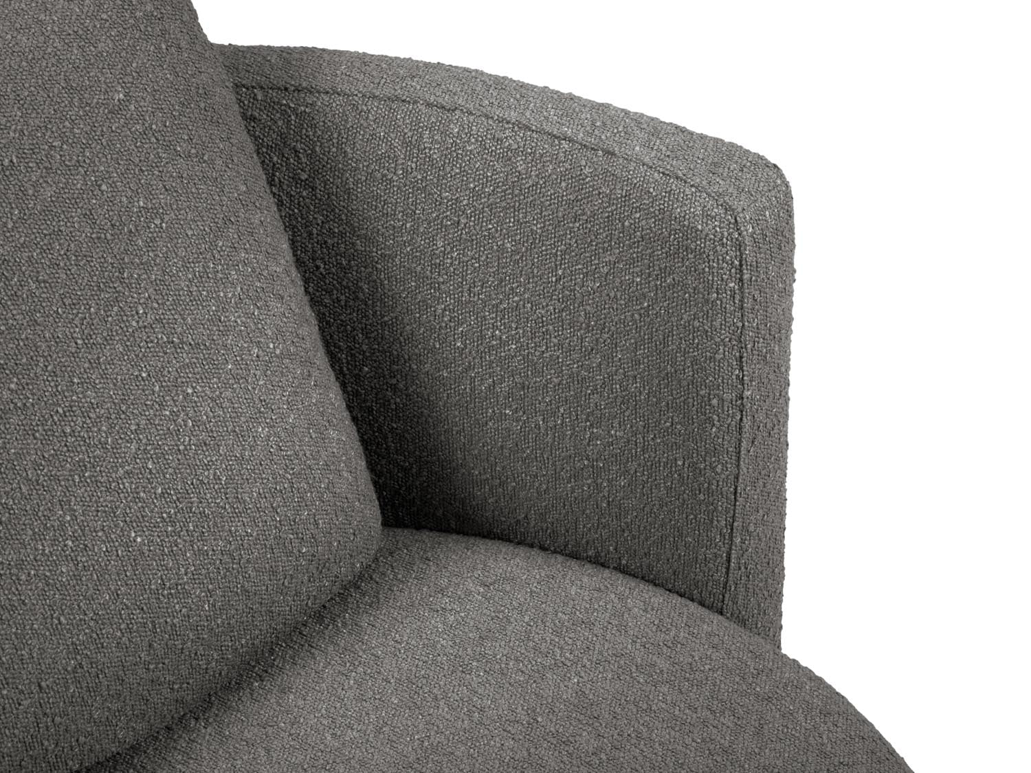 Bliss Swivel Boucle Armchair 1 Sitzer in Dark Grey präsentiert im Onlineshop von KAQTU Design AG. Sessel ist von Micadoni