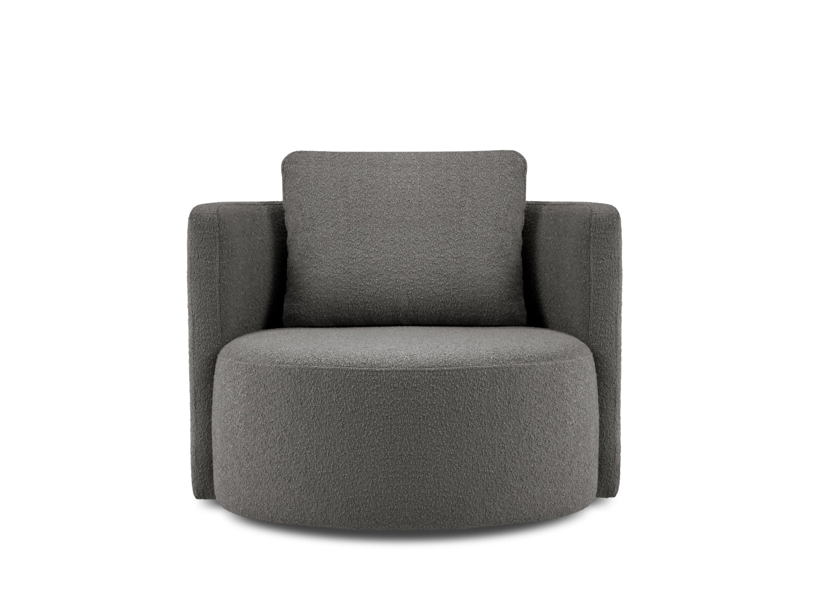 Bliss Swivel Boucle Armchair 1 Sitzer in Dark Grey präsentiert im Onlineshop von KAQTU Design AG. Sessel ist von Micadoni