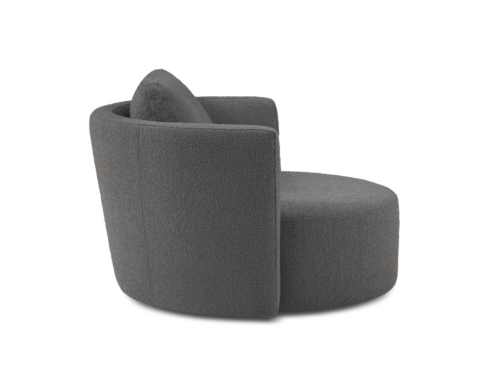 Bliss Swivel Boucle Armchair 1 Sitzer in Dark Grey präsentiert im Onlineshop von KAQTU Design AG. Sessel ist von Micadoni