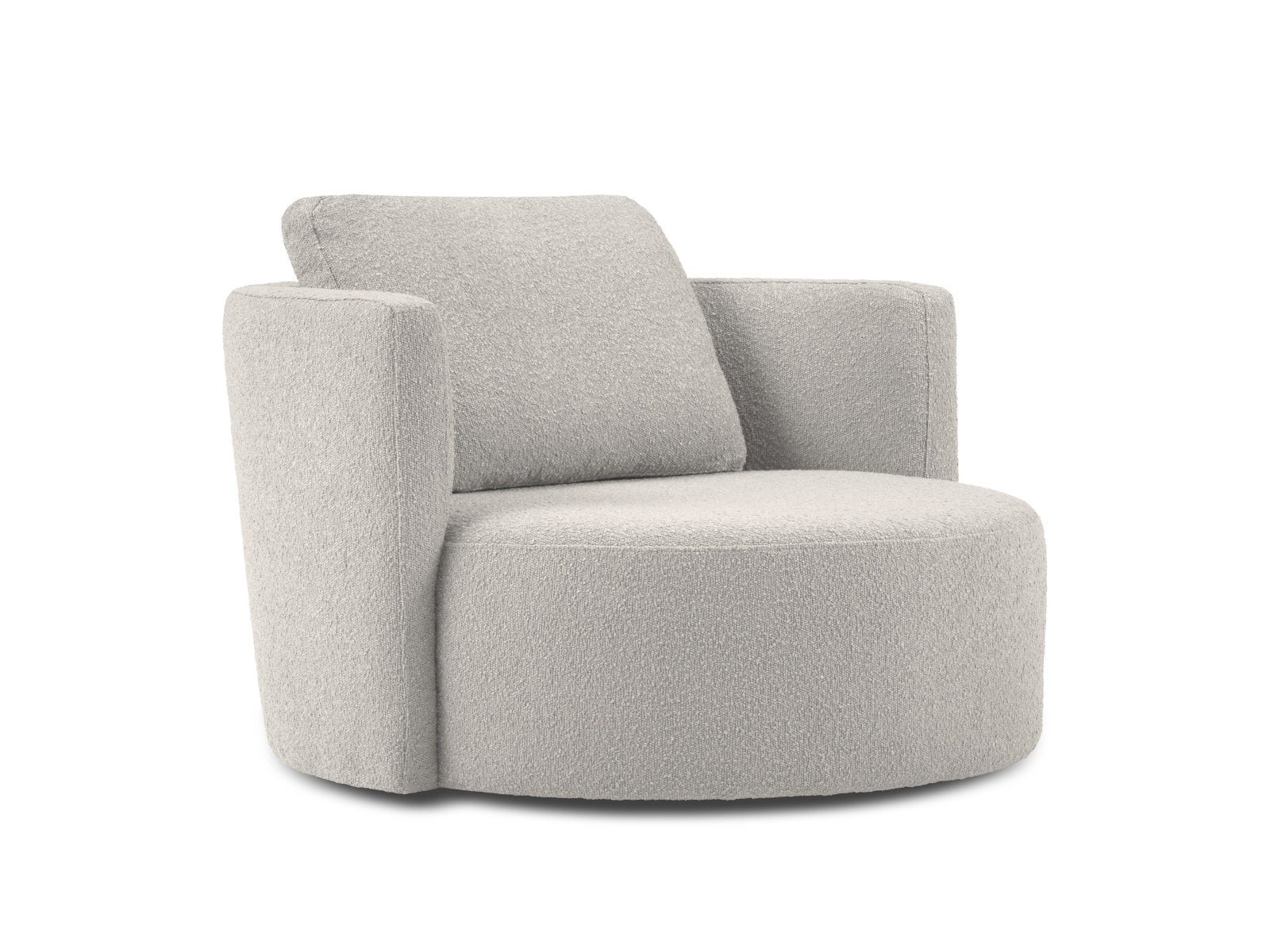 Bliss Swivel Boucle Armchair 1 Sitzer in Light Grey präsentiert im Onlineshop von KAQTU Design AG. Sessel ist von Micadoni