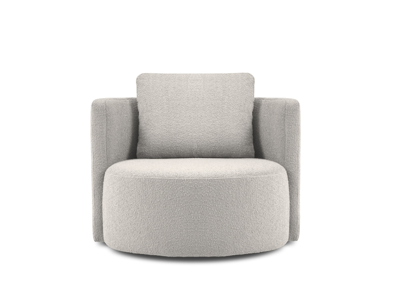 Bliss Swivel Boucle Armchair 1 Sitzer in Light Grey präsentiert im Onlineshop von KAQTU Design AG. Sessel ist von Micadoni