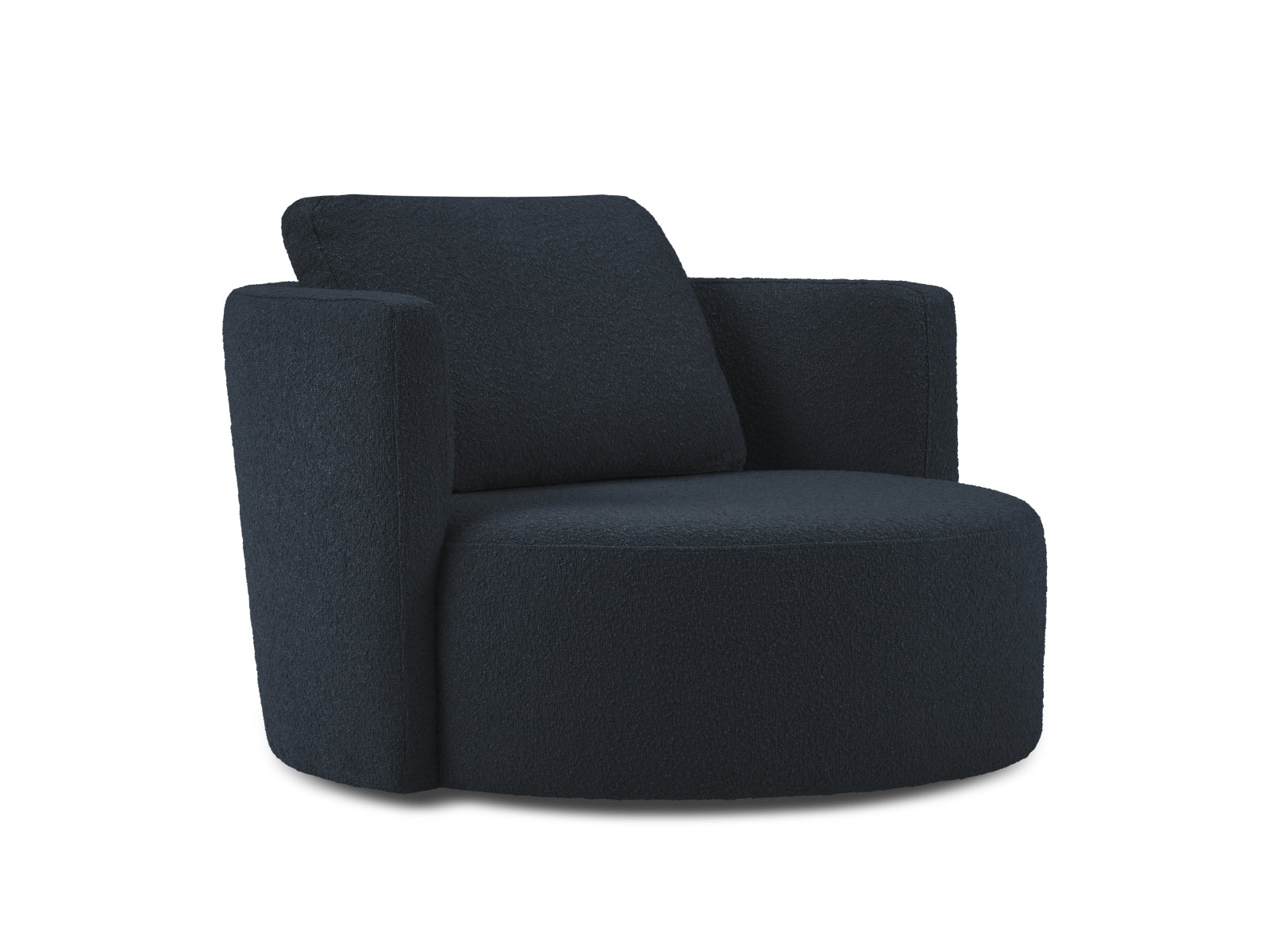 Bliss Swivel Boucle Armchair 1 Sitzer in Dark Blue präsentiert im Onlineshop von KAQTU Design AG. Sessel ist von Micadoni