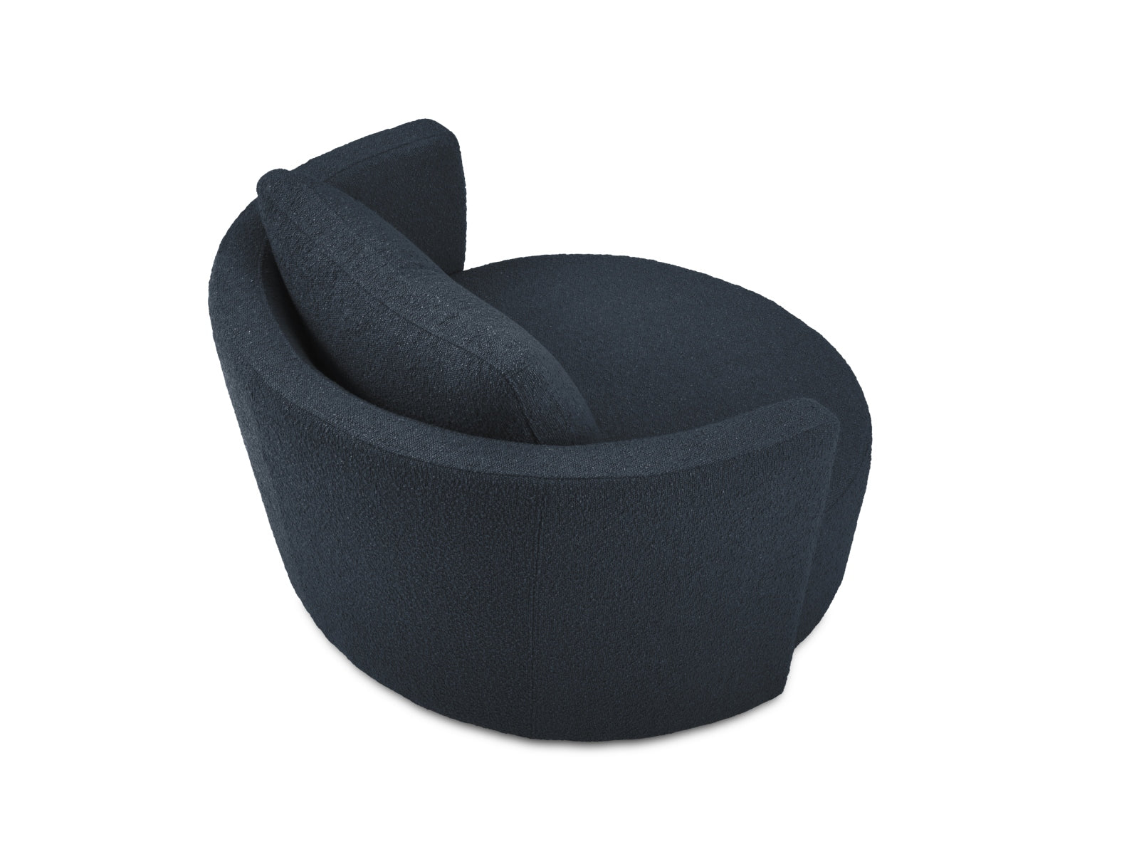 Bliss Swivel Boucle Armchair 1 Sitzer in Dark Blue präsentiert im Onlineshop von KAQTU Design AG. Sessel ist von Micadoni