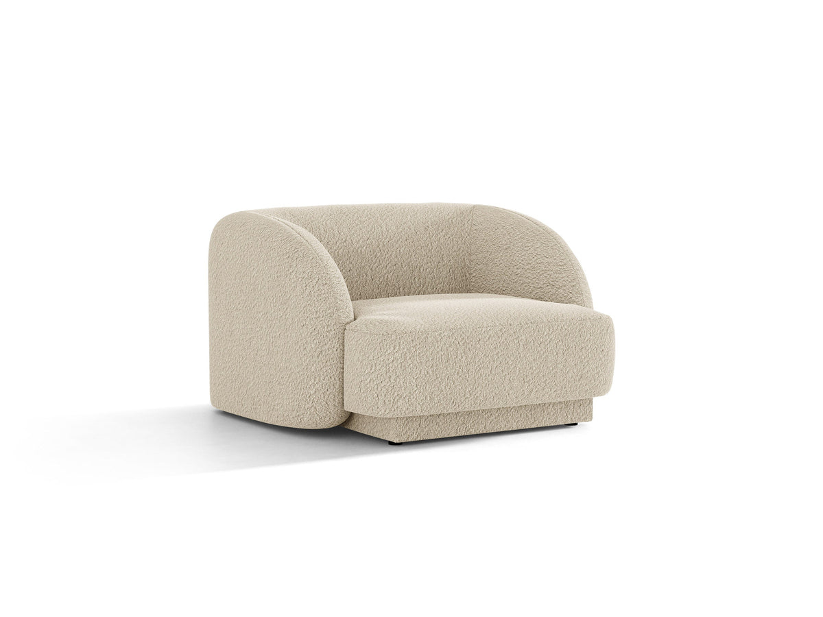 Miley Boucle Sessel 1 Sitz in Beige-Baloo präsentiert im Onlineshop von KAQTU Design AG. Sessel ist von Micadoni