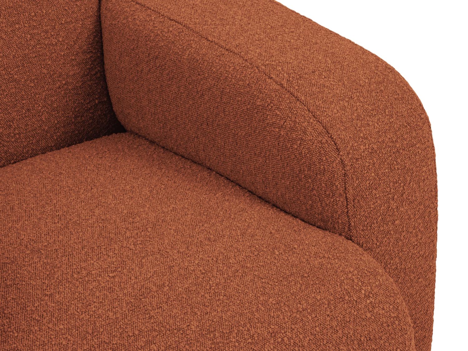 Molino Boucle Sessel 1 Sitz in Terracotta präsentiert im Onlineshop von KAQTU Design AG. Sessel ist von Micadoni
