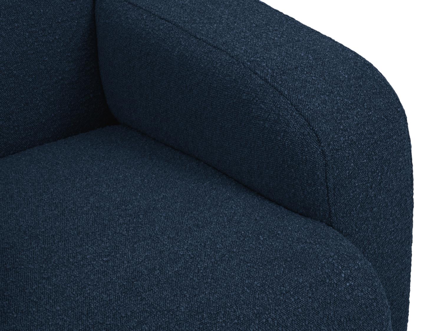 Molino Boucle Sessel 1 Sitz in Dark Blue präsentiert im Onlineshop von KAQTU Design AG. Sessel ist von Micadoni