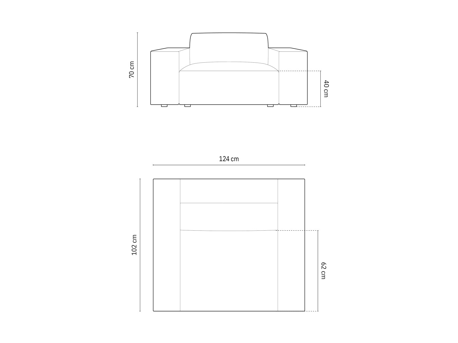 Jodie Sessel 1 Sitz in Black präsentiert im Onlineshop von KAQTU Design AG. Sessel ist von Micadoni