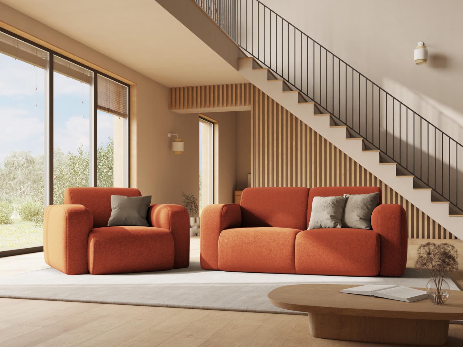 Molino Sessel 1 Sitz in Beige präsentiert im Onlineshop von KAQTU Design AG. Sessel ist von Micadoni