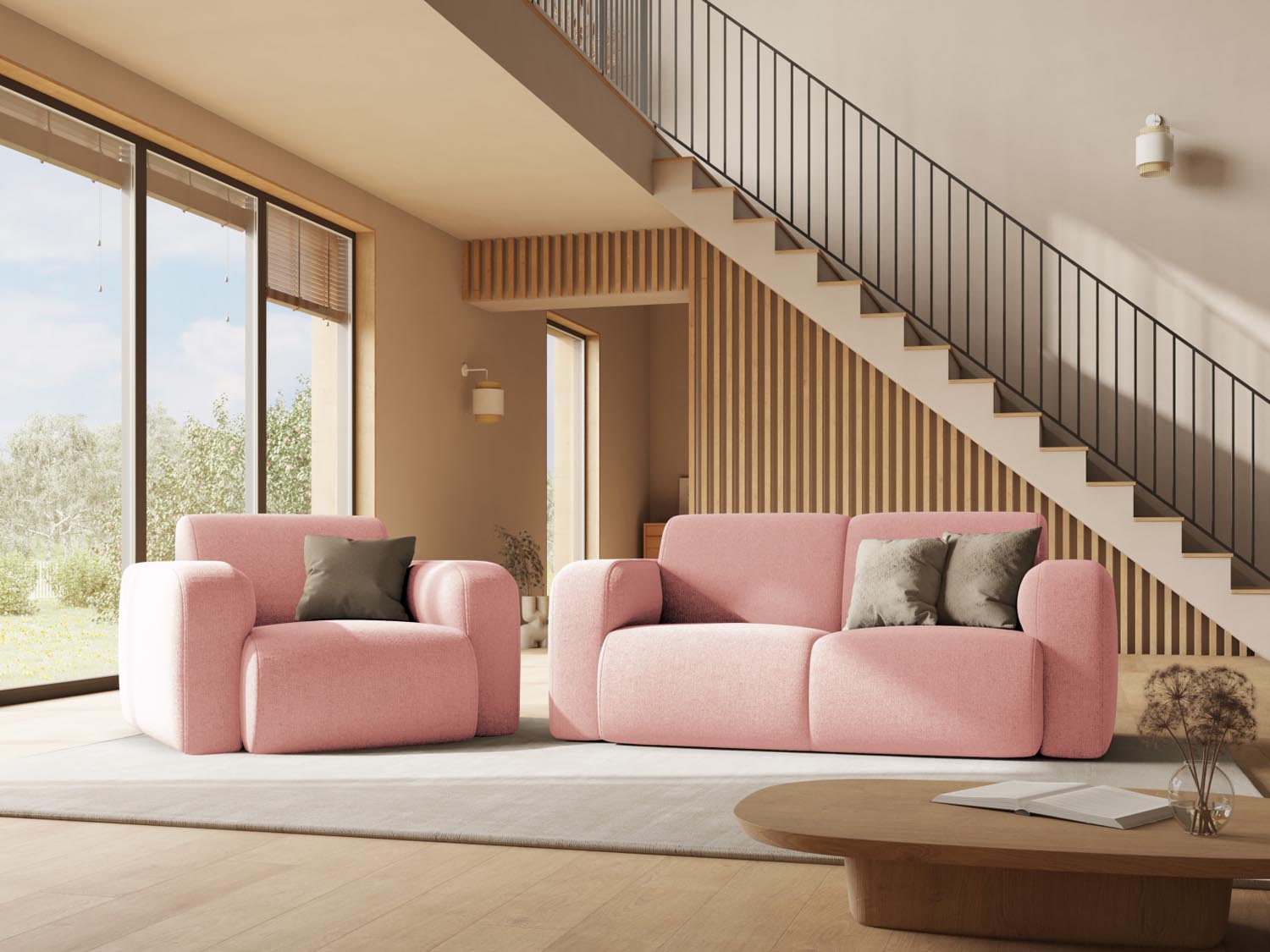 Molino Sessel 1 Sitz in Terracotta präsentiert im Onlineshop von KAQTU Design AG. Sessel ist von Micadoni