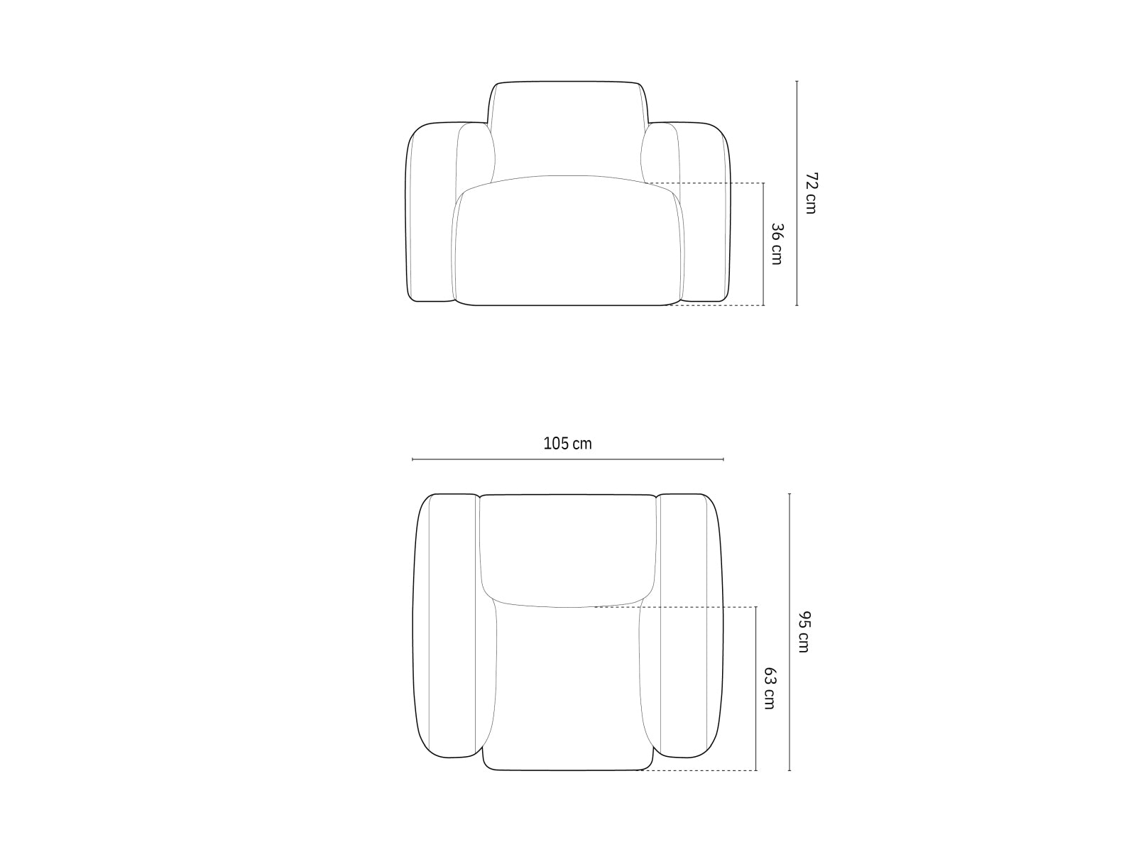 Molino Sessel 1 Sitz in Petrol präsentiert im Onlineshop von KAQTU Design AG. Sessel ist von Micadoni