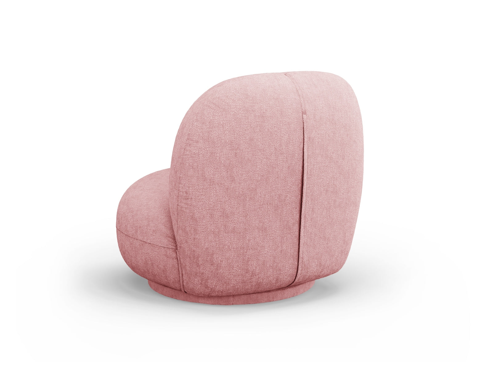 Moderner Drehsessel Chuck Swivel Armchair 1 Sitzer in zartem Rosa, perfekt für gemütliche und stilvolle Einrichtungsideen.