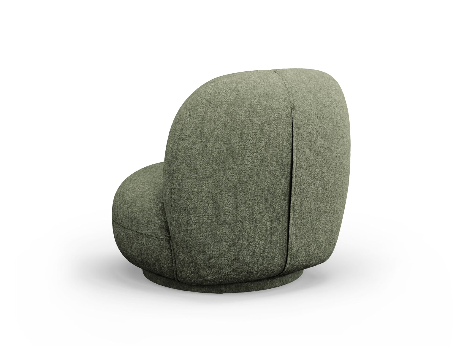 Moderner Chuck Swivel Armchair 1 Sitzer in ansprechendem Grünton, bietet Komfort und Flexibilität für stilvolle Wohnräume.