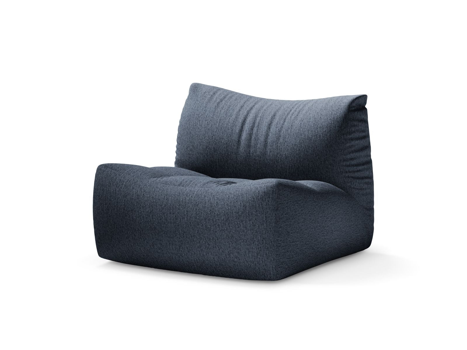 Eleganter 1-Sitzer Sessel Tove in Dunkelblau, stilvolles Design von Micadoni, ideal für moderne Wohnräume.