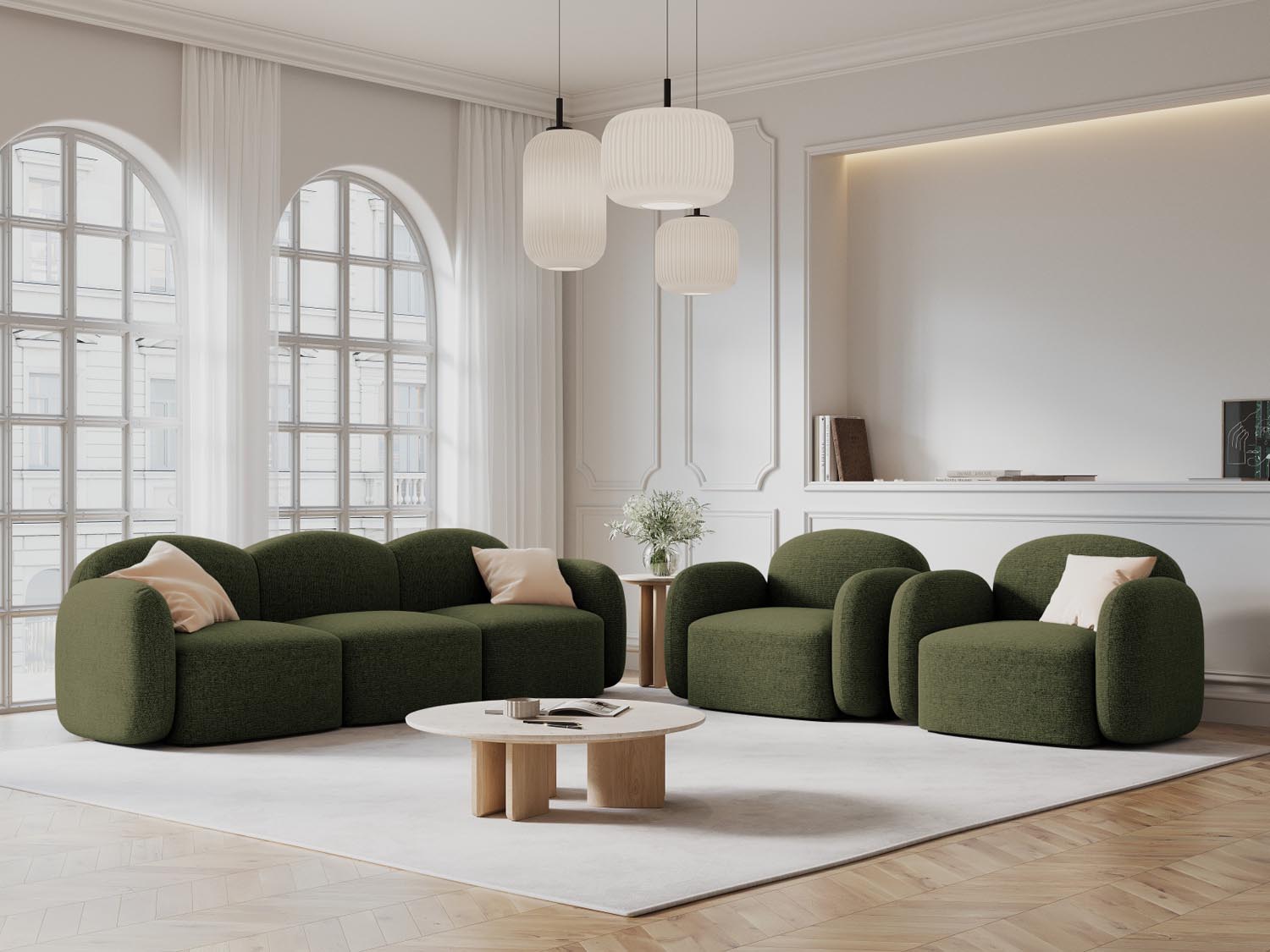 Blair Sessel 1 Sitzer in Green Melange präsentiert im Onlineshop von KAQTU Design AG. Sessel ist von Micadoni