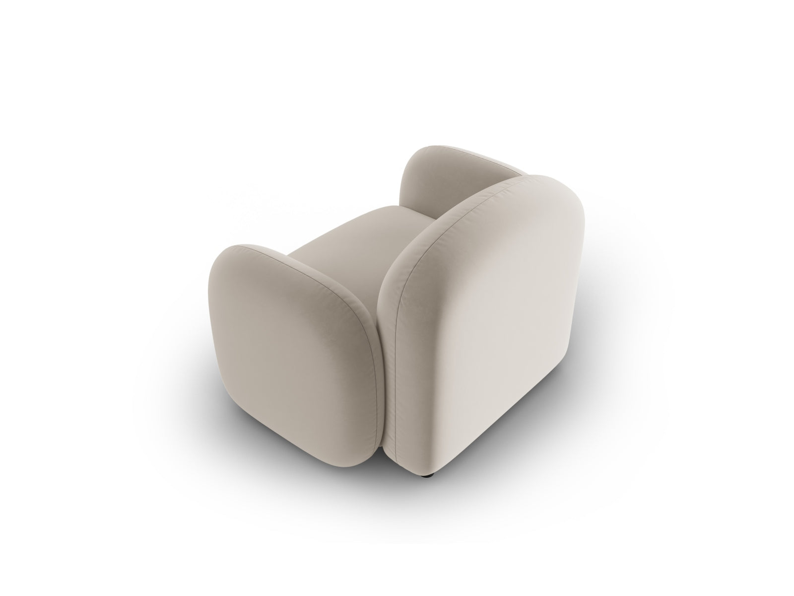 Blair Velour Armchair 1 Sitzer in Ecru präsentiert im Onlineshop von KAQTU Design AG. Sessel ist von Micadoni