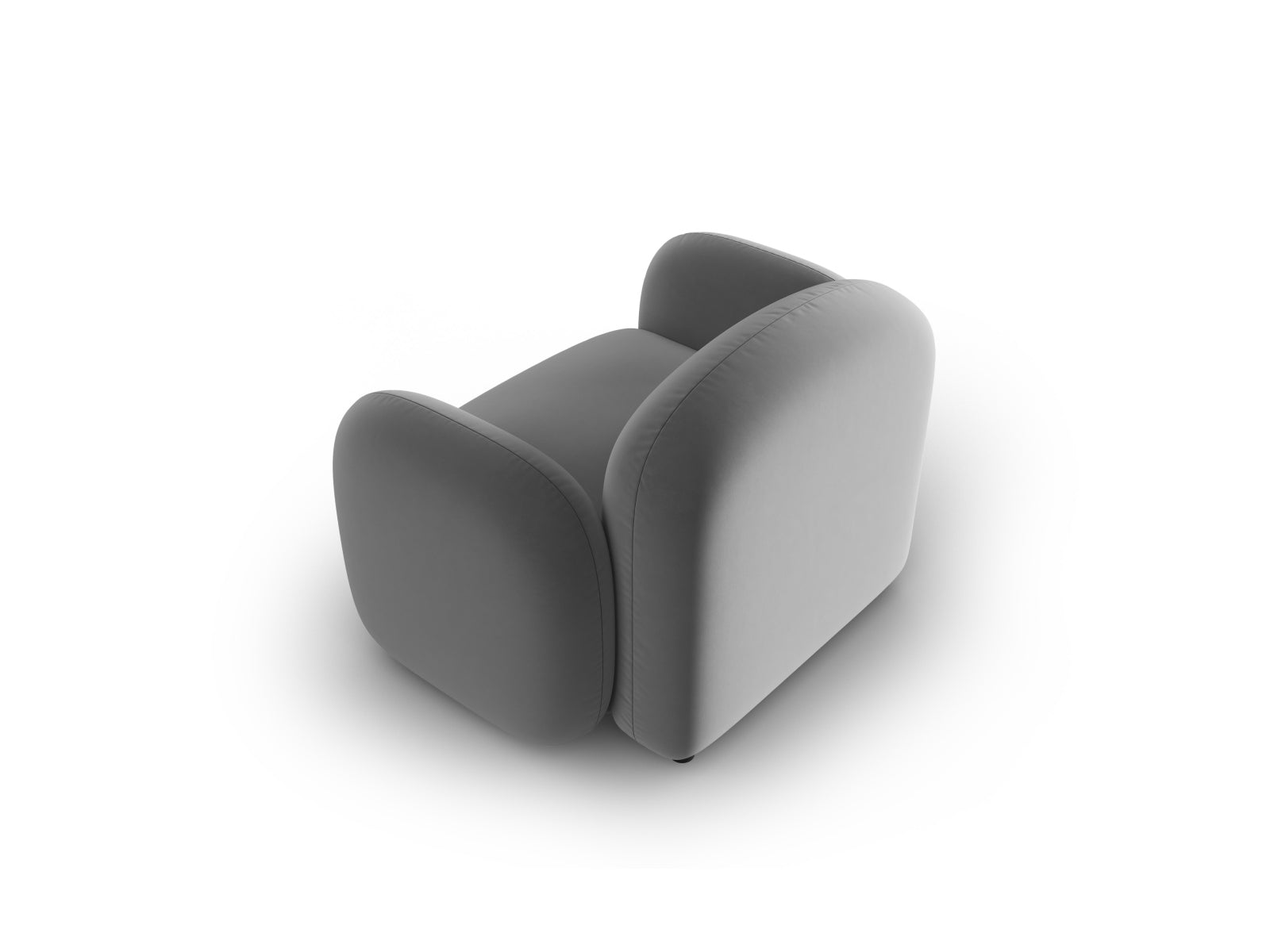 Blair Velour Armchair 1 Sitzer in Light Grey präsentiert im Onlineshop von KAQTU Design AG. Sessel ist von Micadoni
