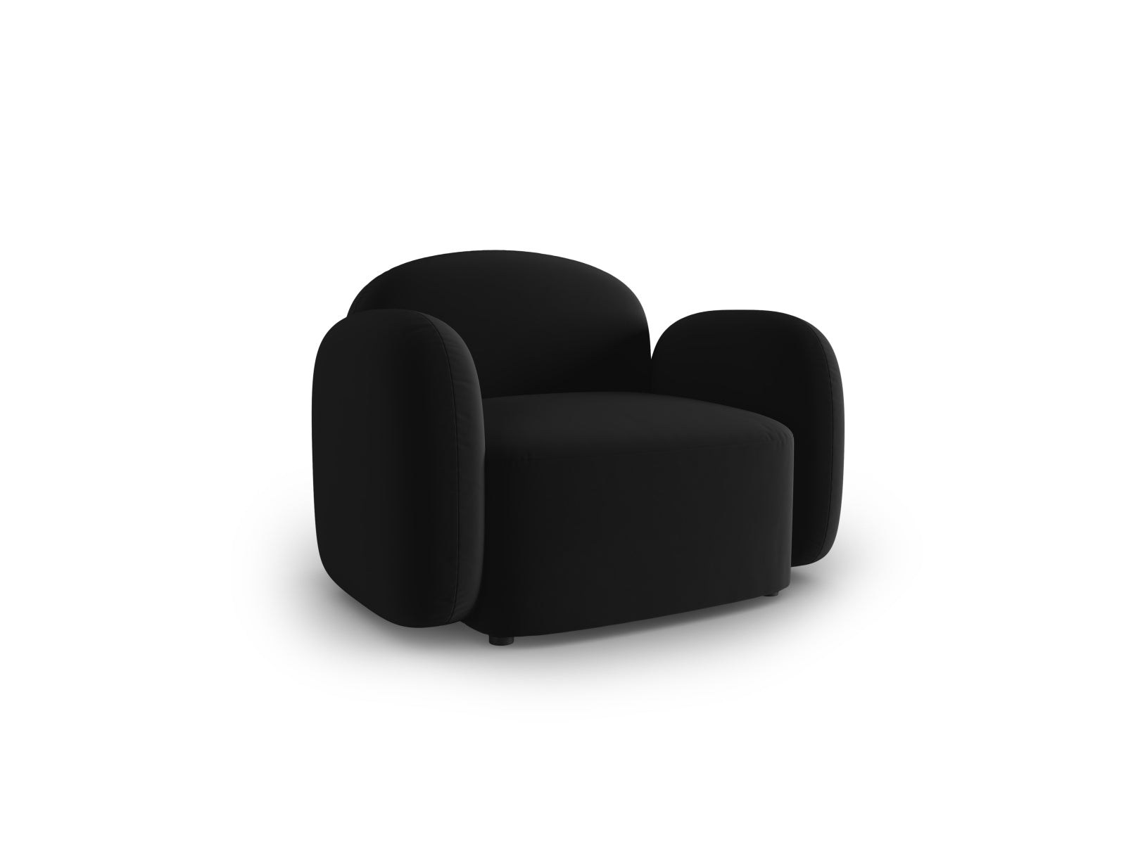 Blair Velour Armchair 1 Sitzer in Black präsentiert im Onlineshop von KAQTU Design AG. Sessel ist von Micadoni