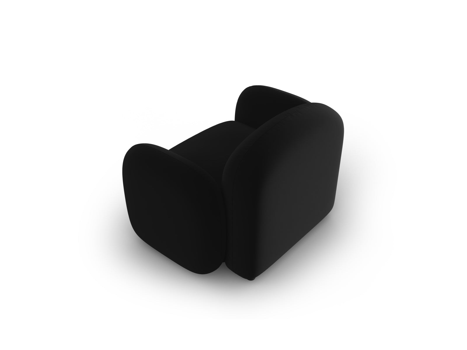 Blair Velour Armchair 1 Sitzer in Black präsentiert im Onlineshop von KAQTU Design AG. Sessel ist von Micadoni