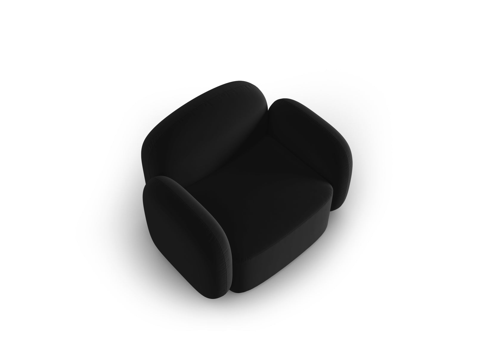Blair Velour Armchair 1 Sitzer in Black präsentiert im Onlineshop von KAQTU Design AG. Sessel ist von Micadoni