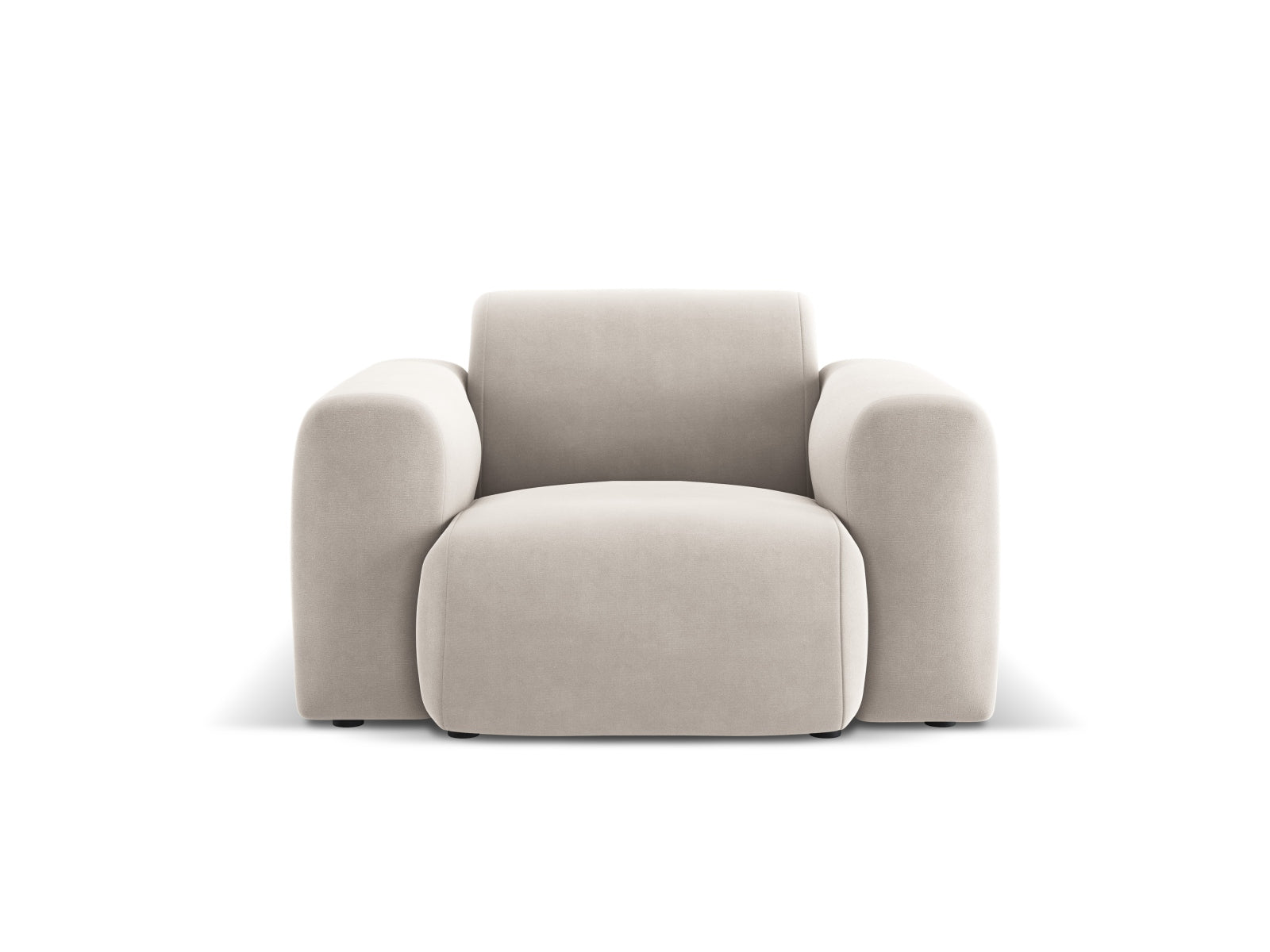 Molino Velour Armchair 1 Sitzer in Light Beige-Casino präsentiert im Onlineshop von KAQTU Design AG. Sessel ist von Micadoni