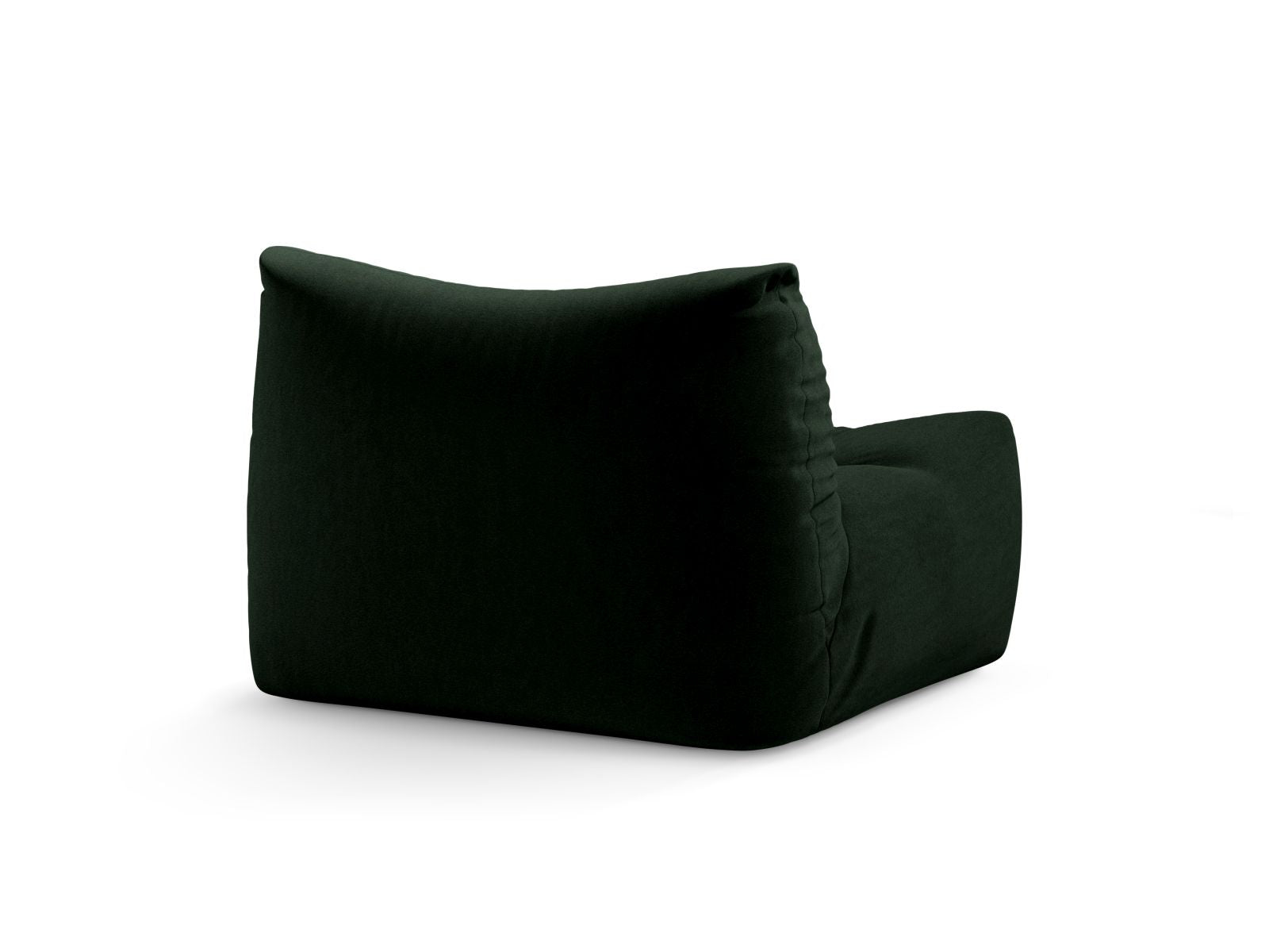 Eleganter 1-Sitzer Sessel Tove in sattem Flaschengrün, ideal für stilvolle Wohnräume und entspannende Rückzugsorte.