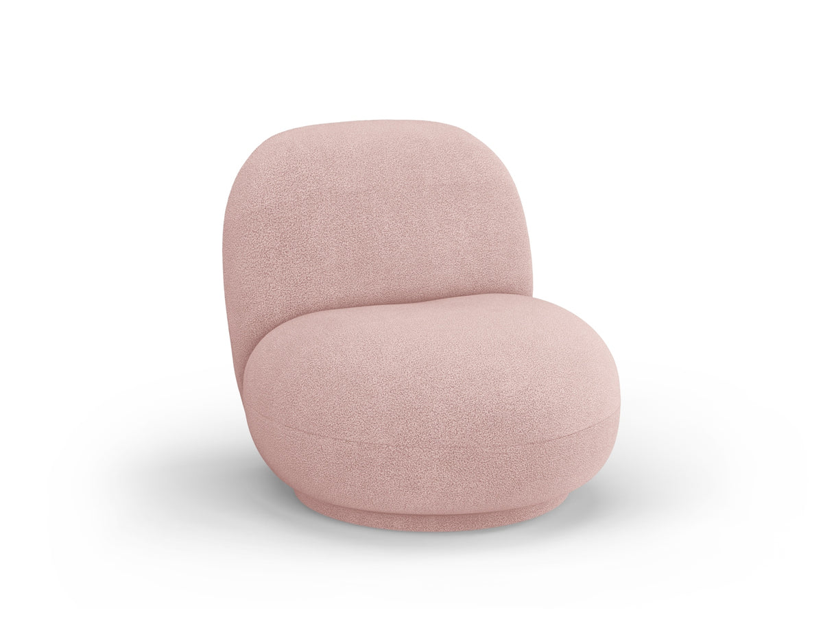 Chuck Swivel Boucle Armchair 1 Sitzer in Powder Pink-Now or Never präsentiert im Onlineshop von KAQTU Design AG. Drehsessel ist von Micadoni