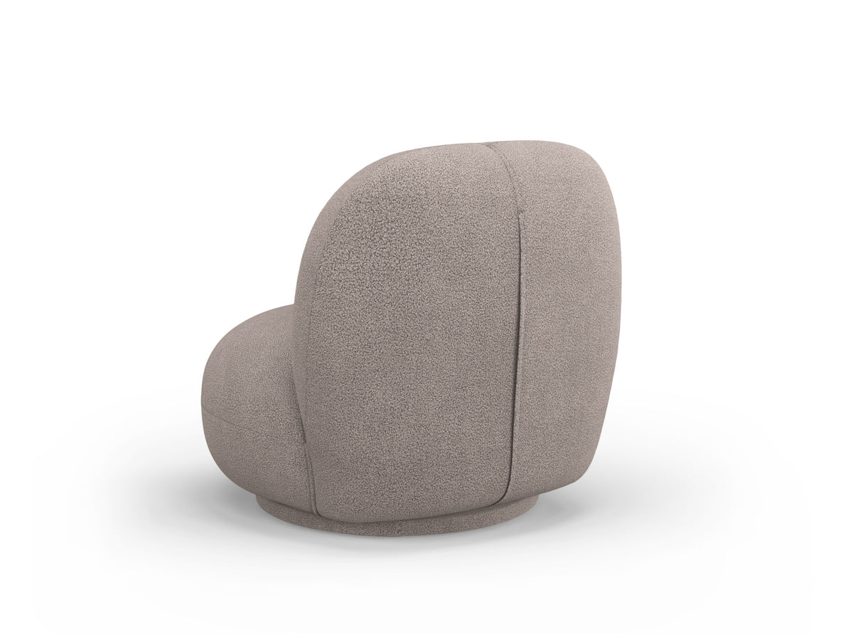 Chuck Swivel Boucle Armchair 1 Sitzer in Light Brown-Now or Never präsentiert im Onlineshop von KAQTU Design AG. Drehsessel ist von Micadoni