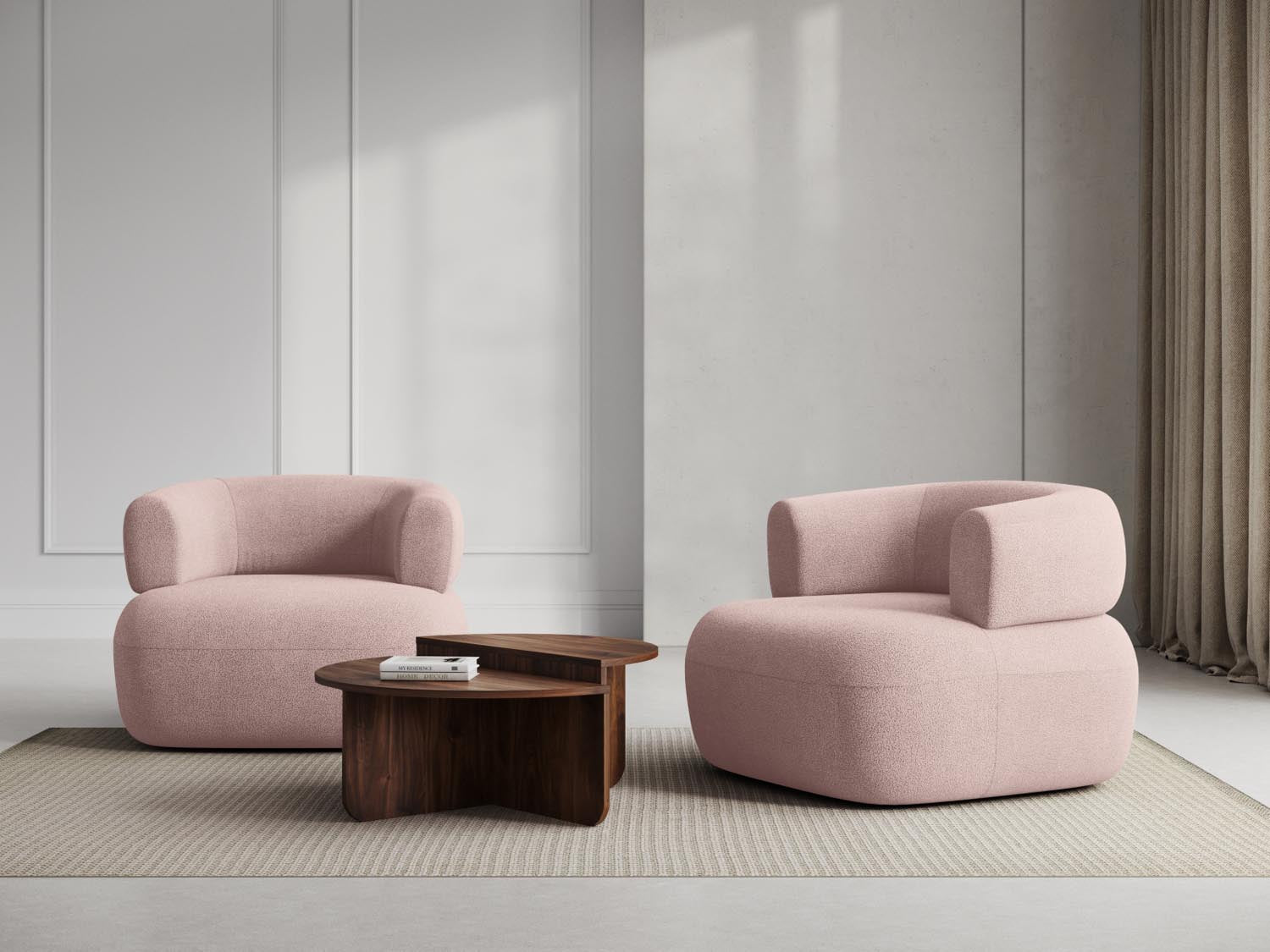 Jenny Sessel 1 Sitz in Powder Pink präsentiert im Onlineshop von KAQTU Design AG. Sessel ist von Micadoni