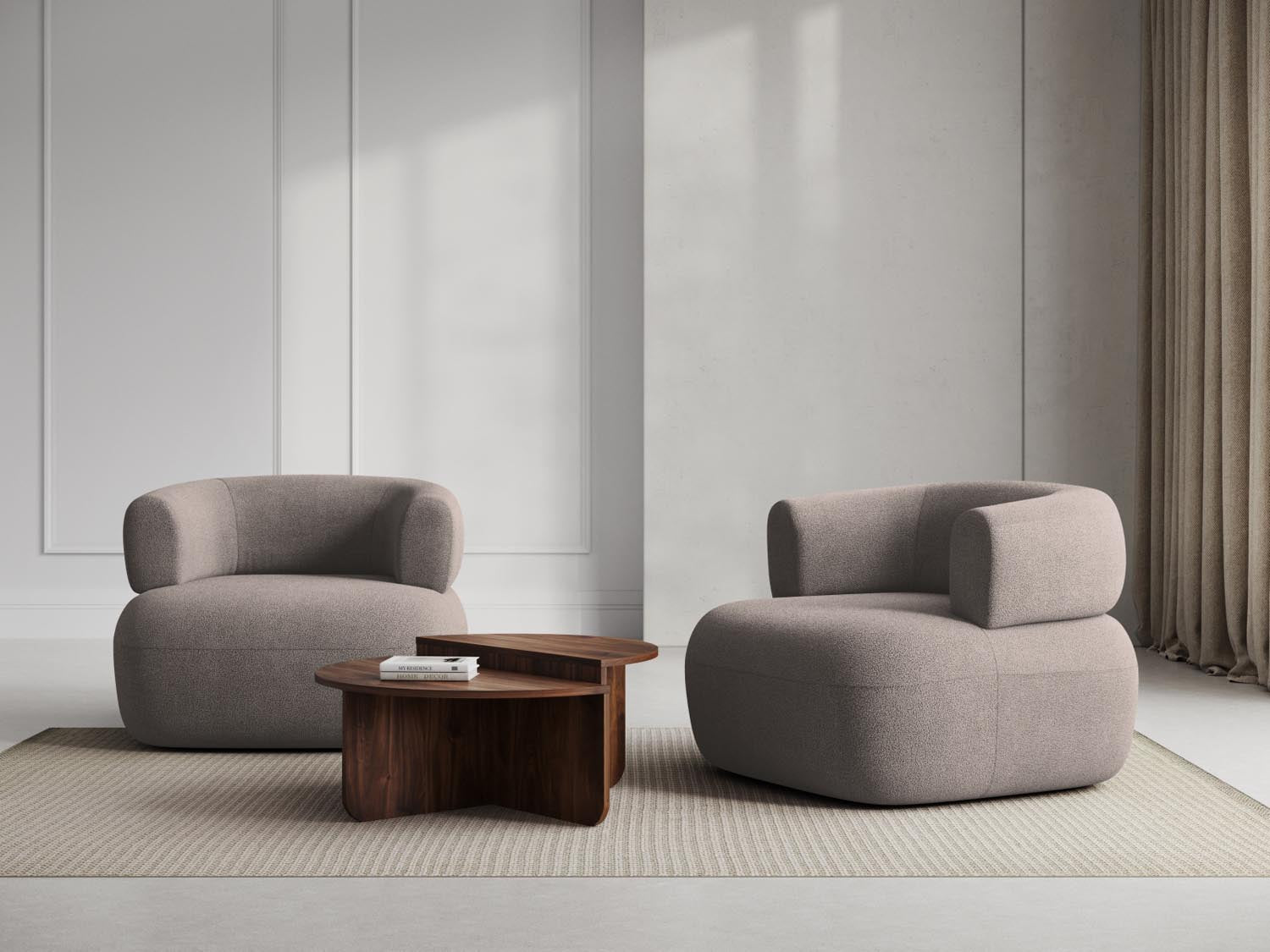 Jenny Sessel 1 Sitz in Light Brown präsentiert im Onlineshop von KAQTU Design AG. Sessel ist von Micadoni