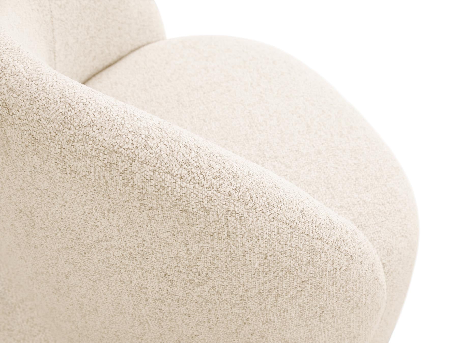 Eleganter 1-Sitzer Sessel Corey in sanftem Beige, ideal für entspannte Stunden und geschmackvolle Einrichtungselemente.