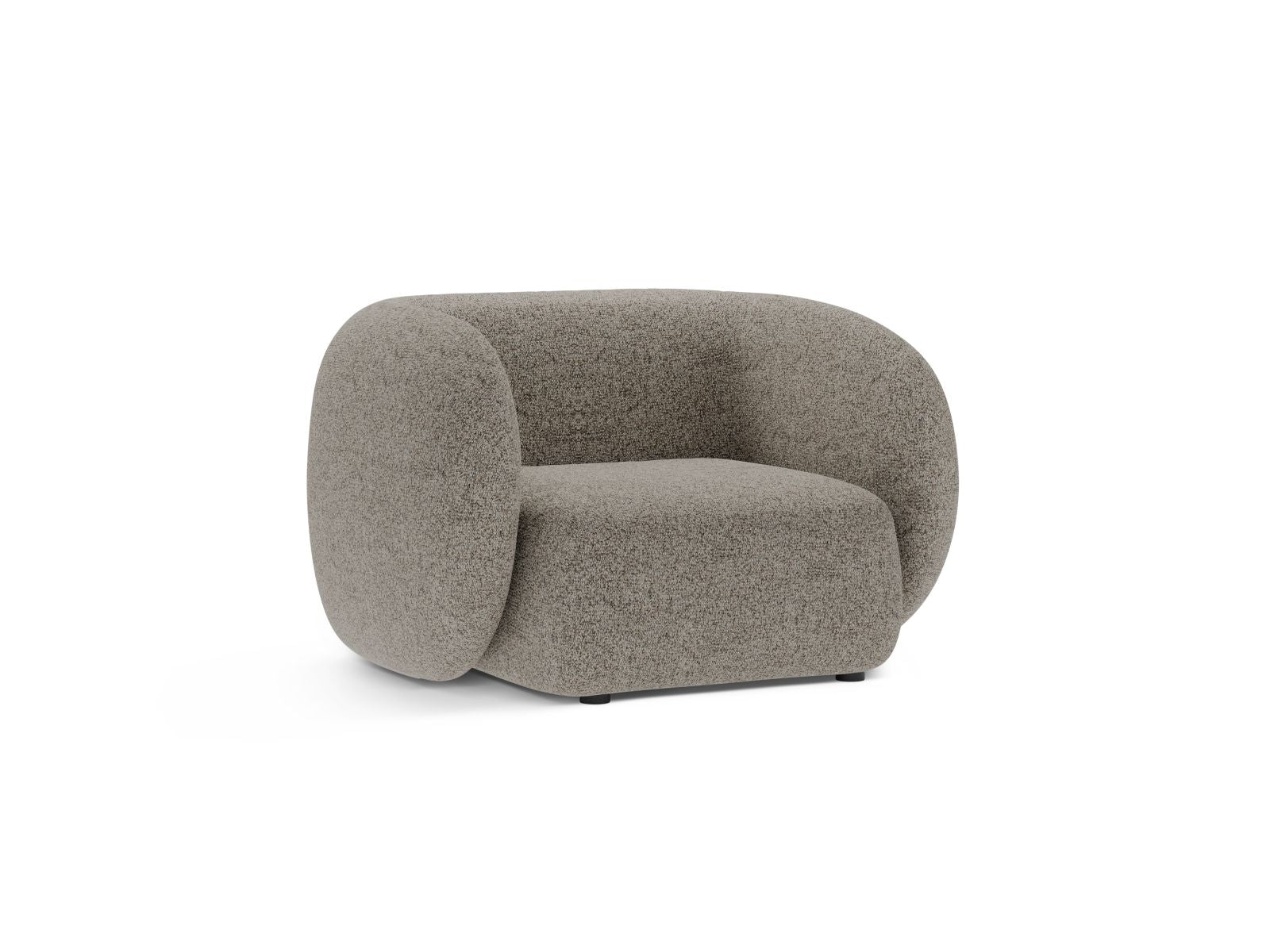 Eleganter 1-Sitzer Sessel Kate in stilvollem Beige Melange, ideal für moderne Wohnräume, von Micadoni.
