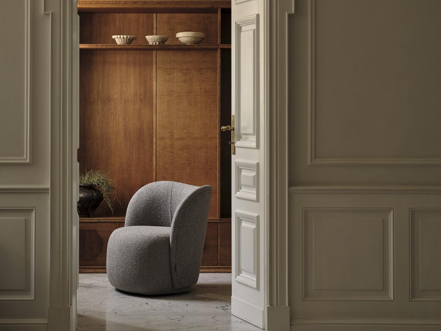 Saamit Sessel 1 Sitzer in Light Beige Melange präsentiert im Onlineshop von KAQTU Design AG. Sessel ist von Micadoni